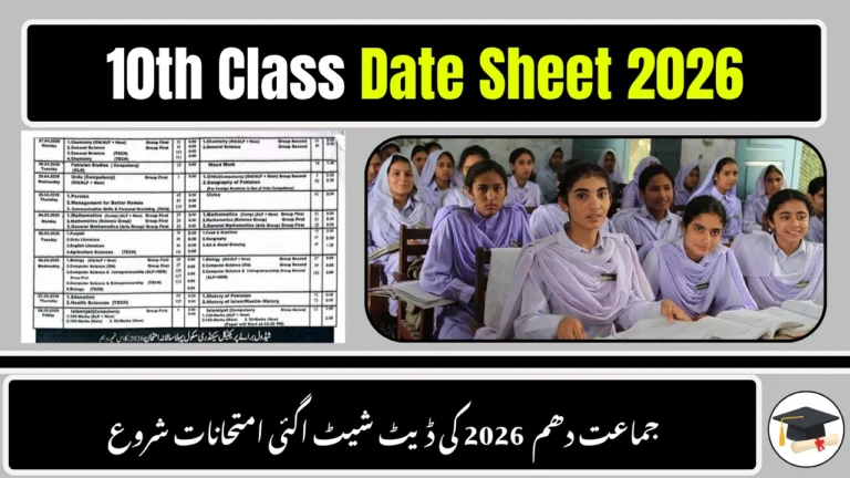 10th Class Date Sheet 2026