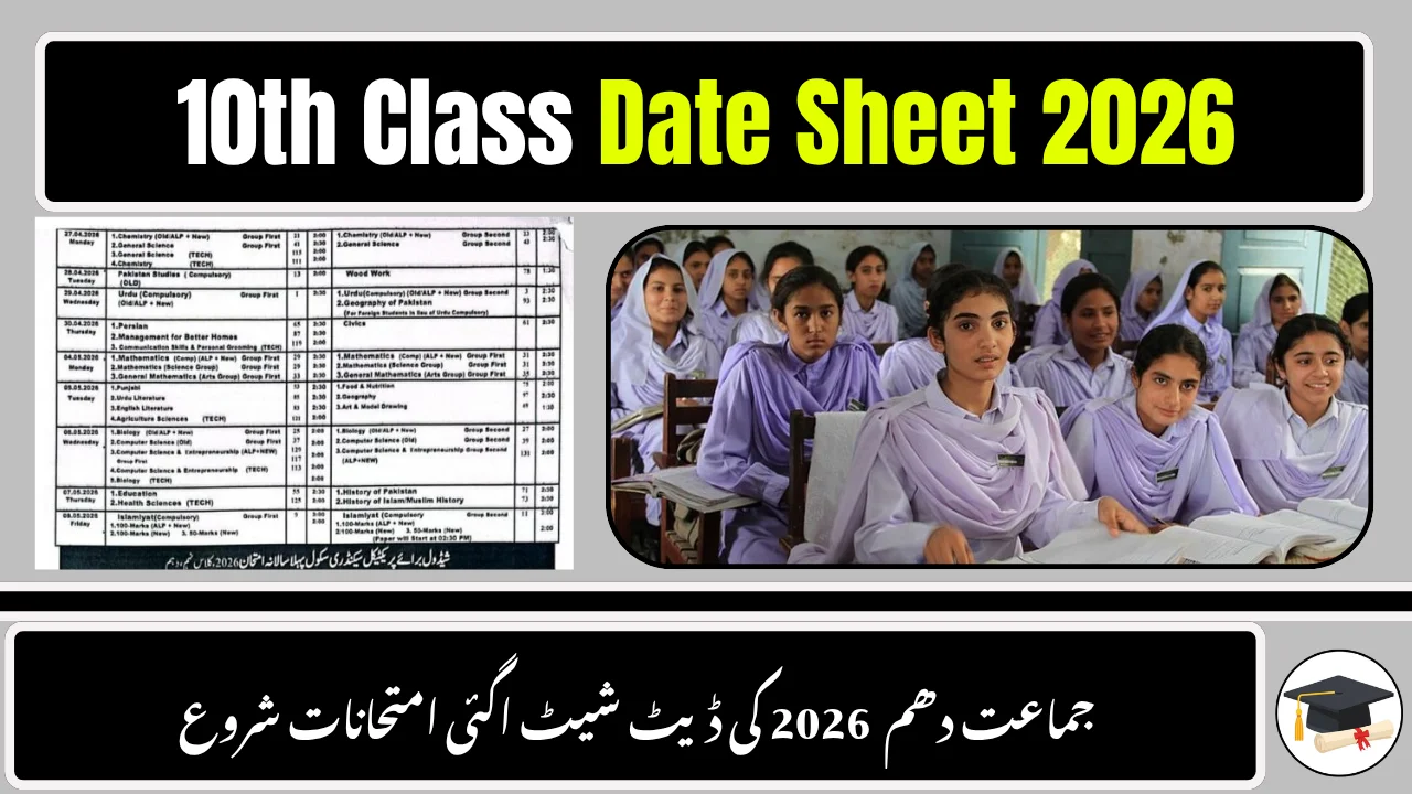 10th Class Date Sheet 2026